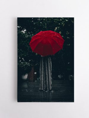 drobė moteris lietuje