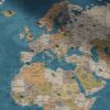 Mėlynas, detalus pasaulio žemėlapis iš arti 2