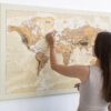 Smėlinis, detalus pasaulio žemėlapis iš toli